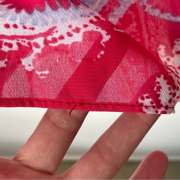 Chaps Multi Color Paisley Print Scoop Neck Blouse Top ~ Size Medium - Picture 11 of 16